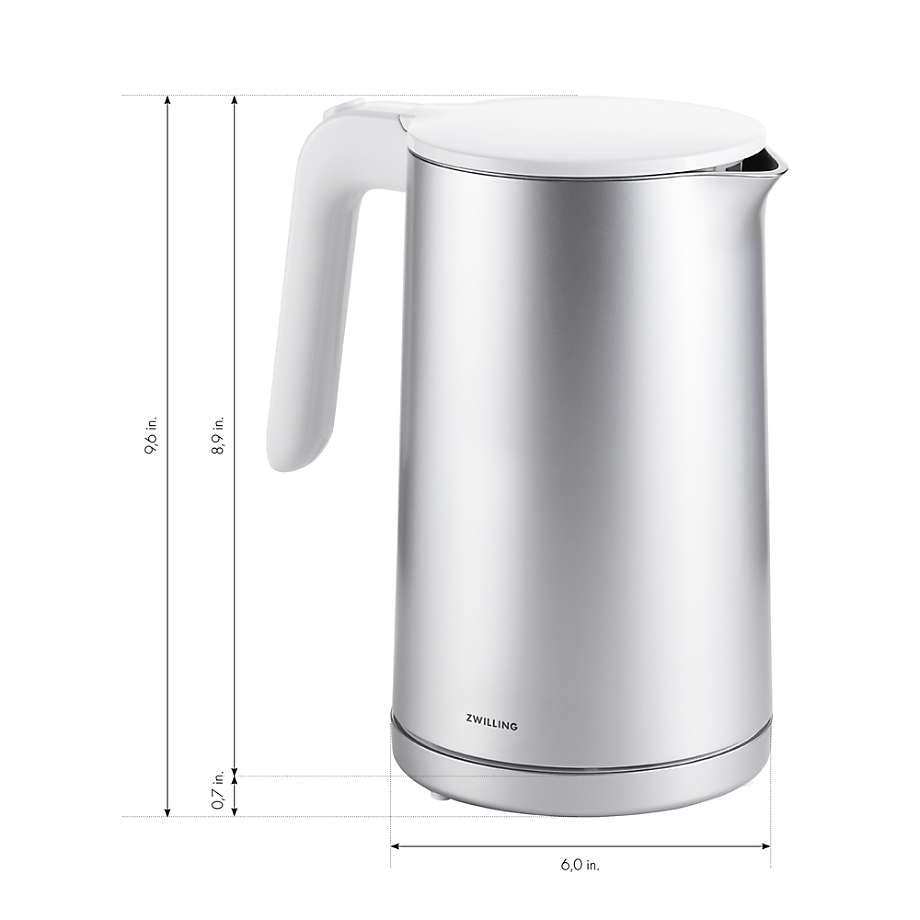 ZWILLING Enfinigy Glass Kettle, Tea Kettle, Silver 