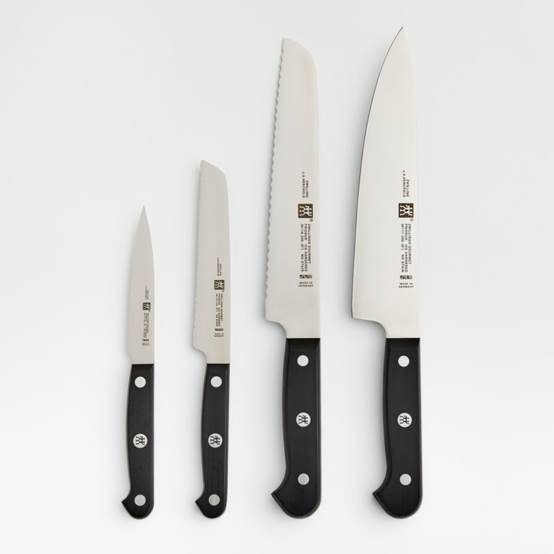 ZWILLING J.A. Henckels Gourmet 5-Piece White Canister Knife Set +