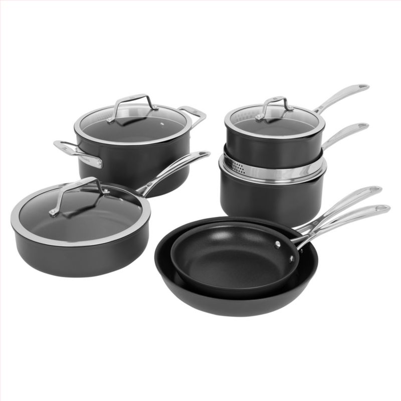 Zwilling 10 Piece Hard Anodized Aluminum Non Stick Cookware Set