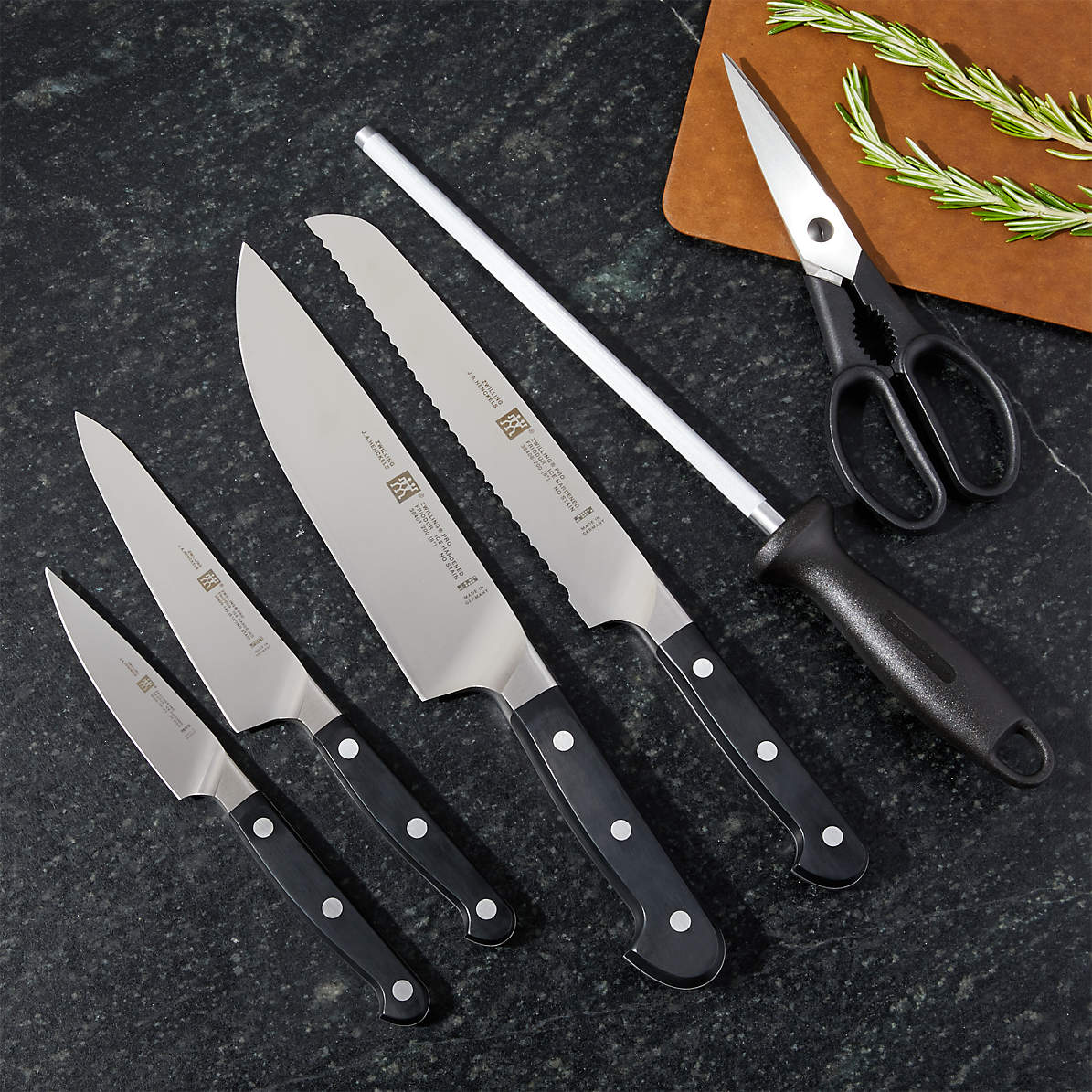 ZWILLING J.A. Henckels Pro 7-Piece Natural Block Knife Set + Reviews, Crate & Barrel