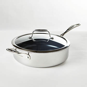 All-Clad d5 Stainless Brushed 4 Qt. Saute Pan with Domed Lid — Bedeyea