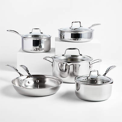 ZWILLING ® Clad Xtreme 10-Piece Polished Stainless Steel Cookware Set