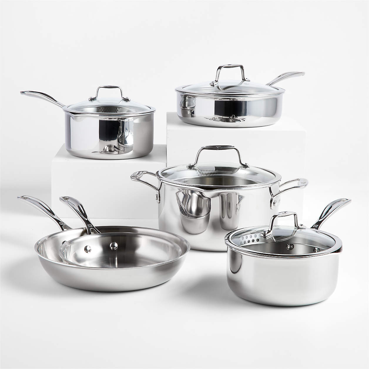 ZWILLING Clad Xtreme 10-Piece Polished Stainless Steel Cookware Set ...