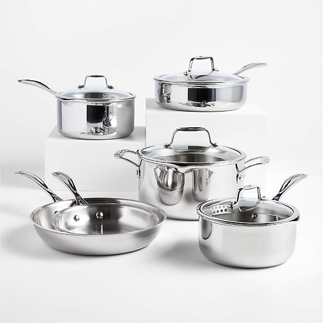 Zwilling Clad Xtreme 10-Piece Polished Stainless Steel Cookware Set