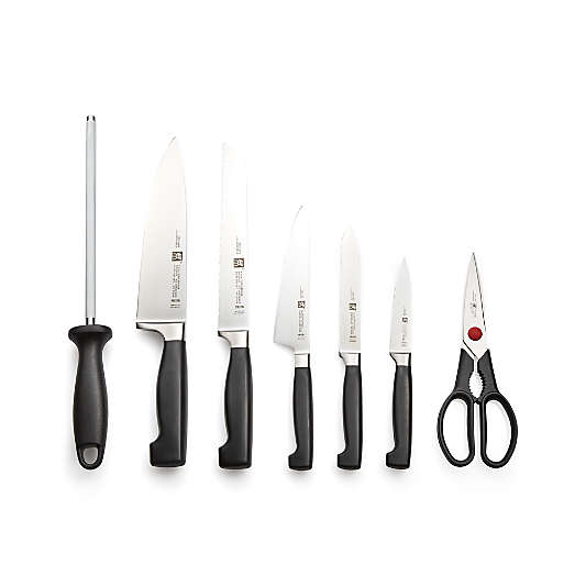 ZWILLING ® Four-Star 8-Piece Acacia Knife Set