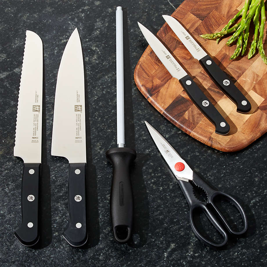 ZWILLING J.A. Henckels Gourmet 5-Piece White Canister Knife Set +