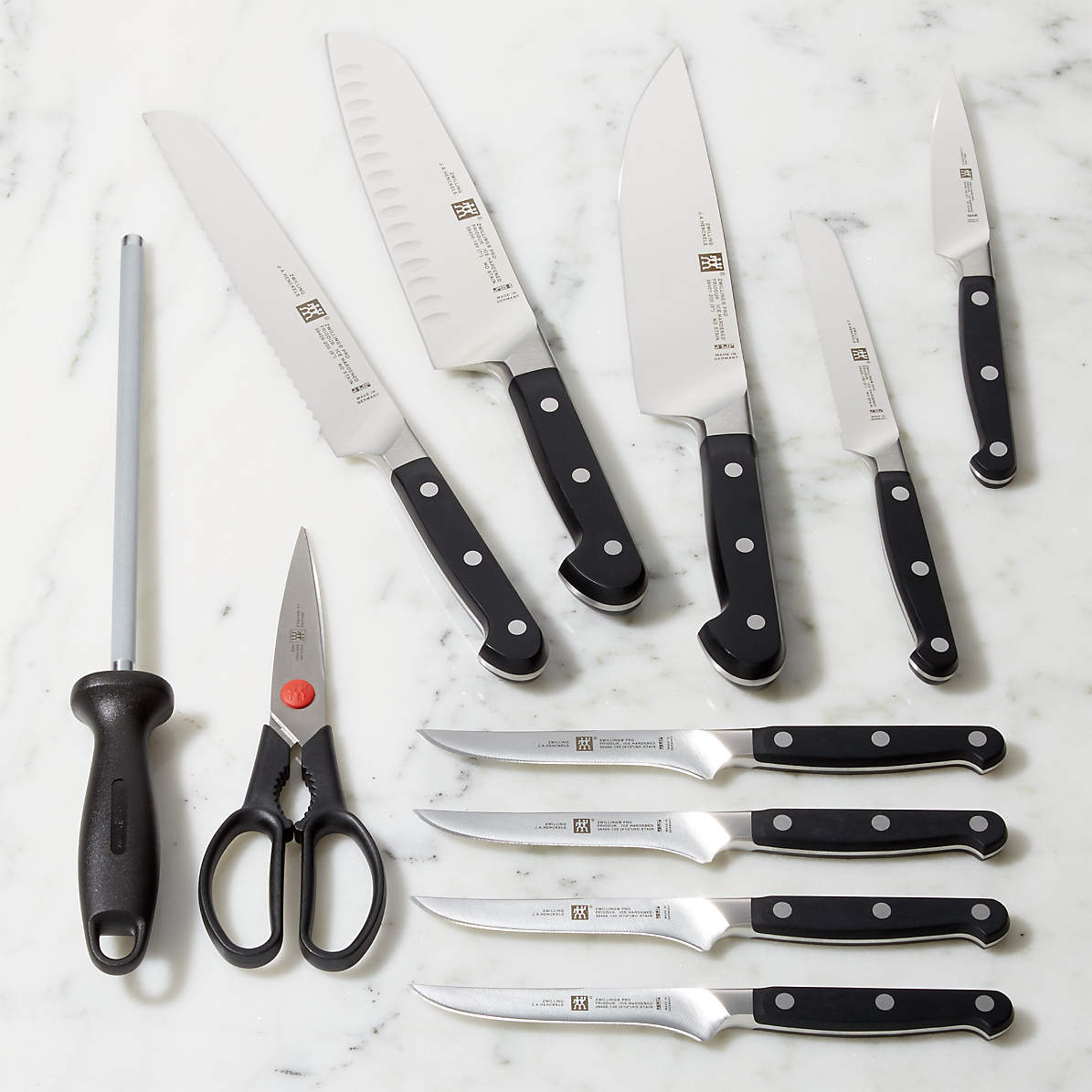 Zwilling J.A. Henckels Pro 9-Piece Knife Block Set : BBQGuys