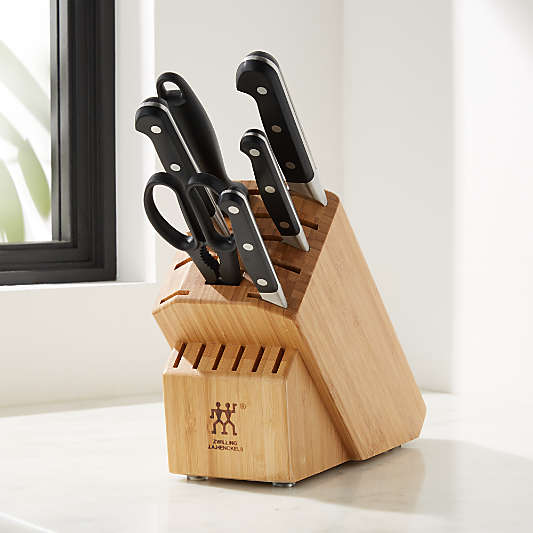 Zwilling JA Henckels Pro 7pc Block Set Bamboo