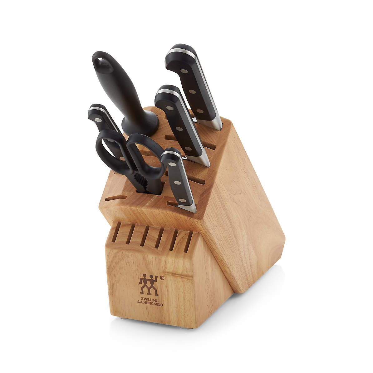 ZWILLING J.A. Henckels Pro 7-Piece Natural Block Knife Set + Reviews, Crate & Barrel