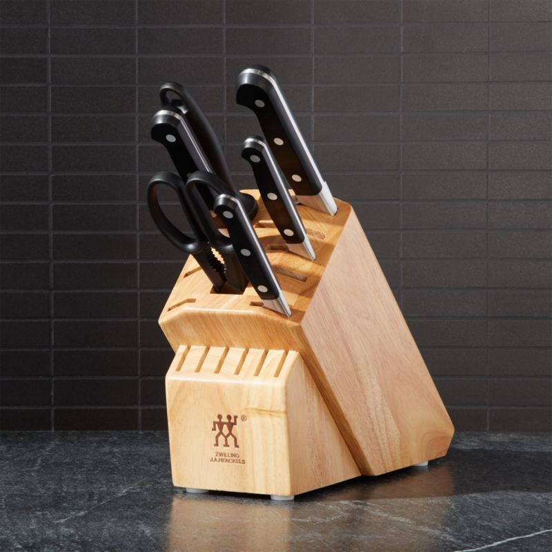 ZWILLING J.A. Henckels Pro 7Piece Natural Block Knife Set Crate & Barrel