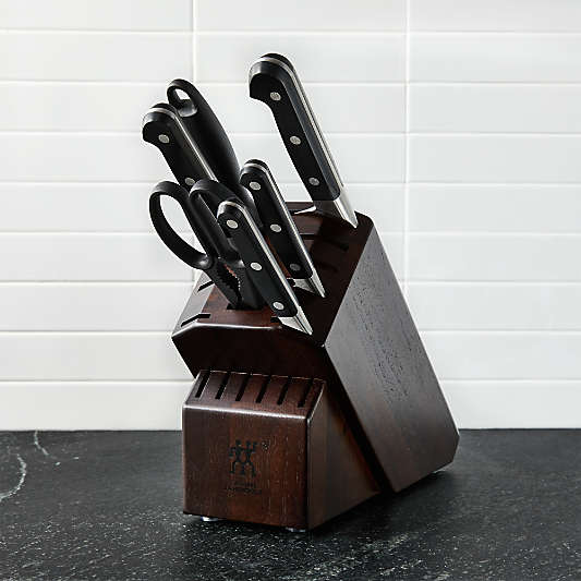 ZWILLING ® J.A. Henckels Pro 7-Piece Walnut Block Knife Set