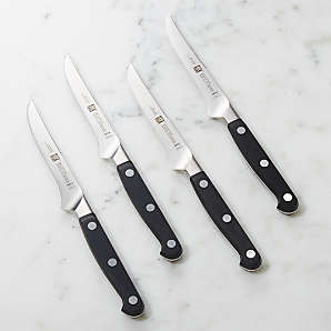 KitchenAid Gourmet 4-Piece Stainless Steel Steak Knife Set, Crate & Barrel