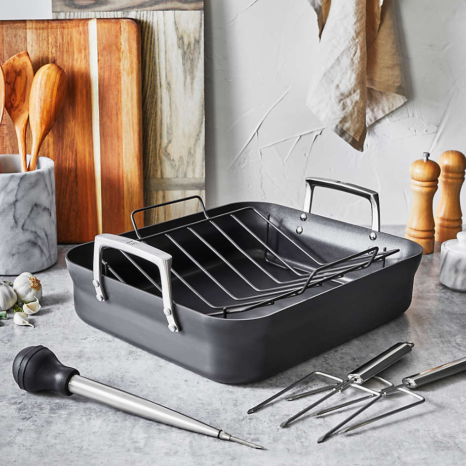 KitchenAid Hard-Anodized Aluminum Non-Stick Roasting Pan with Rack