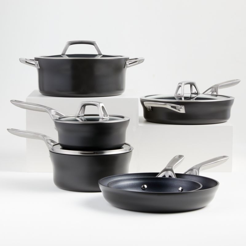 GreenPan Reserve Sky Blue 10-Piece Ceramic Non-Stick Cookware Set + Reviews, Crate & Barrel