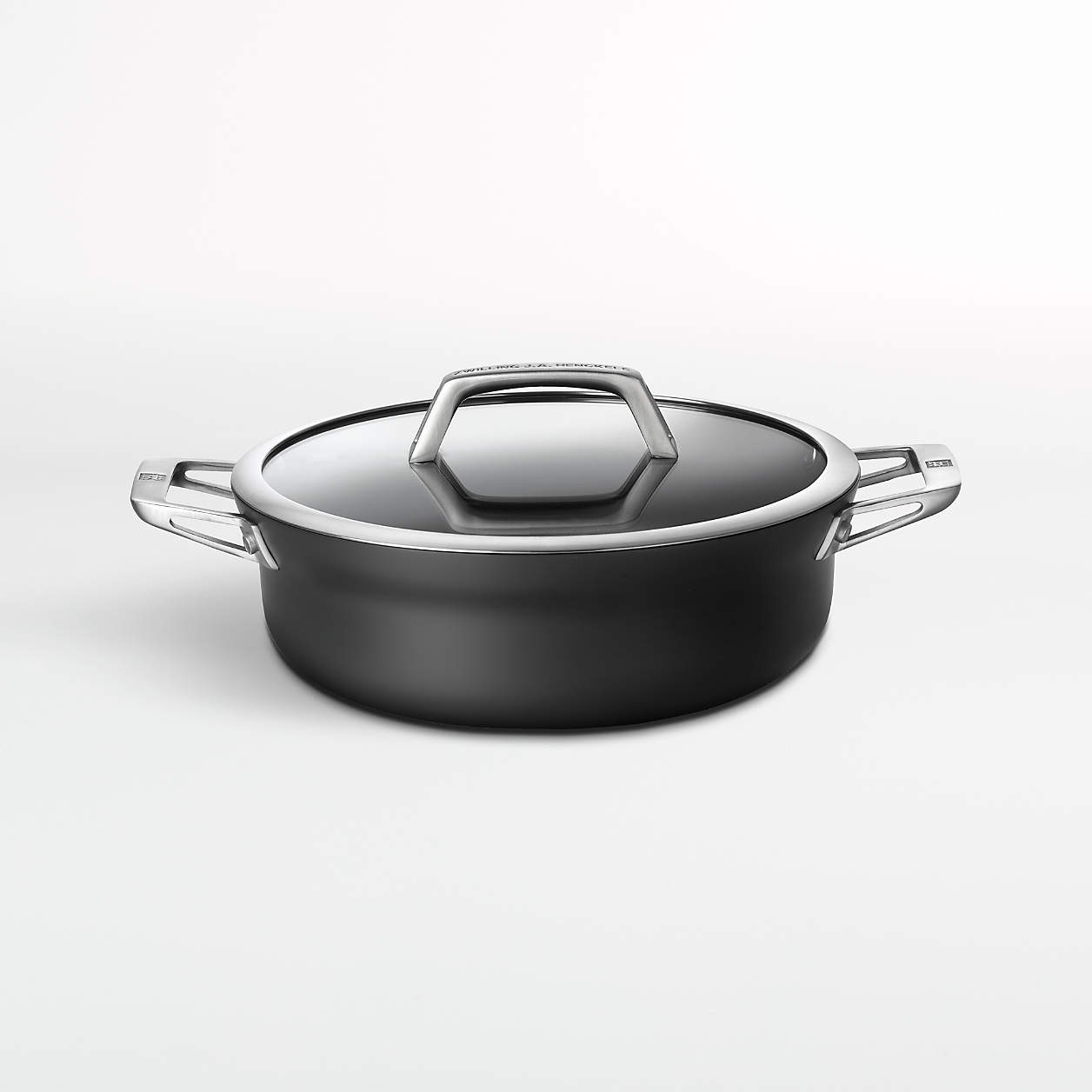 ZWILLING Motion 4Qt. NonStick HardAnodized Chef's Pan with Lid + Reviews Crate & Barrel