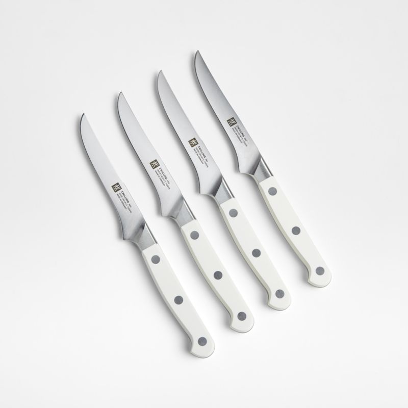 STEAK KNIFE 4PC BLACK PLASTIC HANDLE PER SET (by 2 sets) 