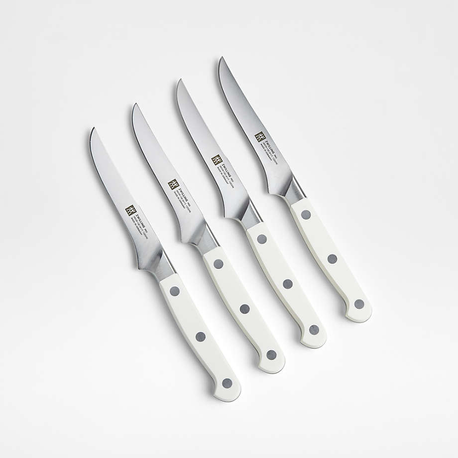 ZWILLING Pro Le Blanc 4-Piece Steak Knife Set + Reviews | Crate & Barrel