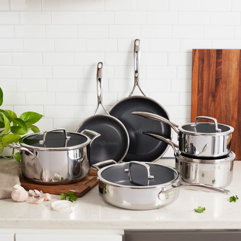 ZWILLING ® J.A. Henckels Peak Stainless Steel Ceramic Nonstick Dual Performance 10-Piece Set - image 2 of 5