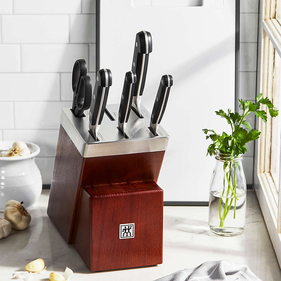 Zwilling J.A. Henckels Pro 7-Piece Acacia Knife Block Set +