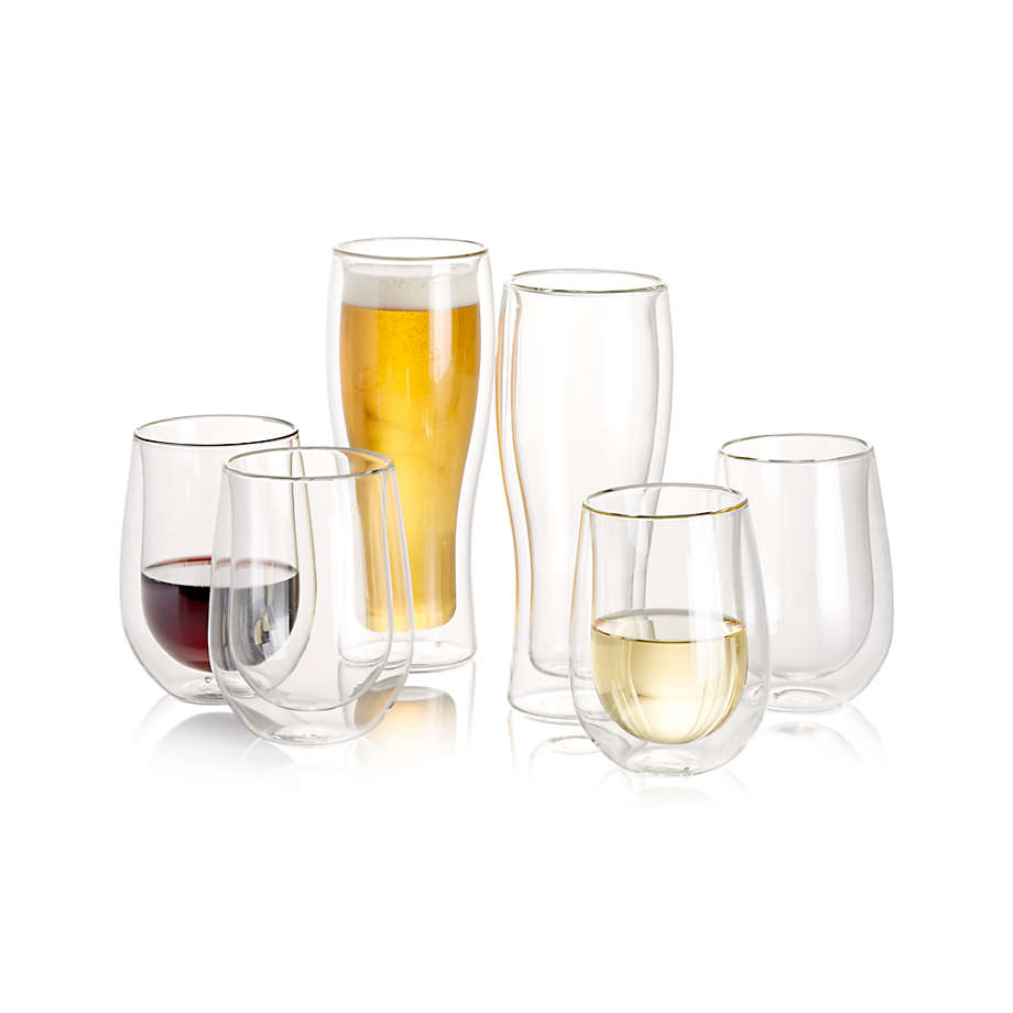 ZWILLING Sorrento 2-pc Double-Wall Stemless White Wine Glass Set