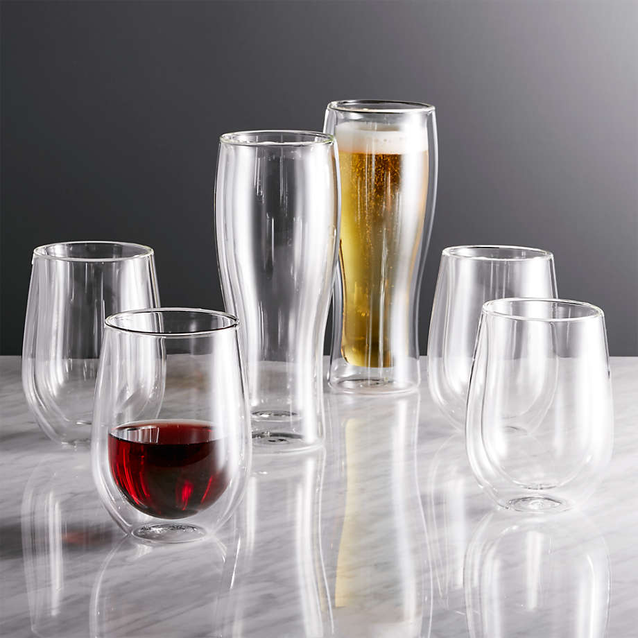 Double-Wall Wine Glasses