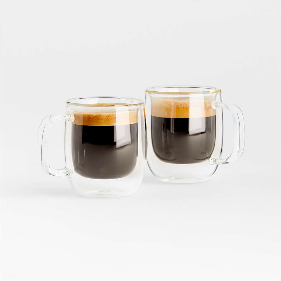 Espresso Cups with Wood Handle Mixing Mug Clear Espresso Accessories Carafe
