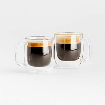 Bodum Canteen Double Wall Mugs, 4-Piece Set, Heat-Resistant Borosilicate  Glass..