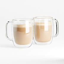 Zwilling Sorrento Plus 15-oz. Latte Glass Mugs, Set of 2 + Reviews | Crate & Barrel