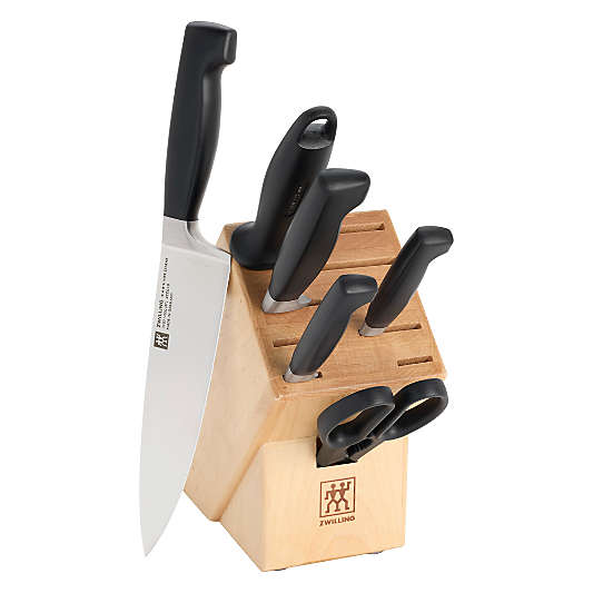 ZWILLING ® Four Star Eco 7-Piece Natural Birch Knife Block Set