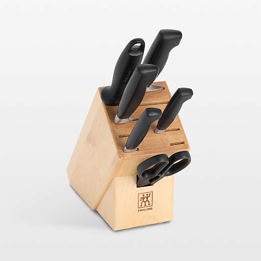 ZWILLING ® Four Star Eco 7-Piece Natural Birch Knife Block Set