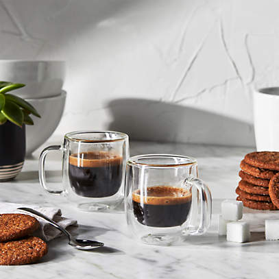 Zwilling Sorrento Plus Cappuccino Glass Mugs, Set of 2 + Reviews, Crate &  Barrel in 2023