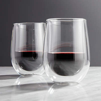 Zwilling Sorrento 12-Oz. Double-Wall Red Wine Glasses, Set of 2