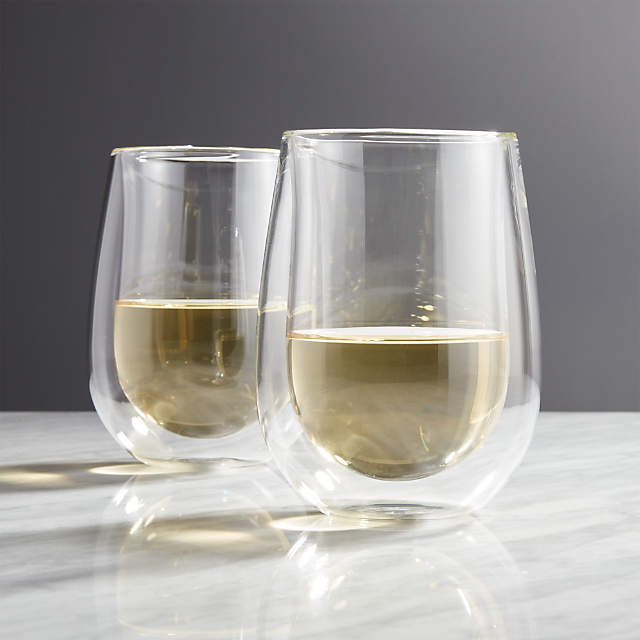 Moderna Artisan Series Double Wall Insulated Wine Glasses - Set of