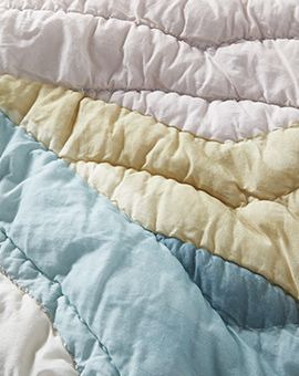 Cloud Embroidered Organic Crib Quilt