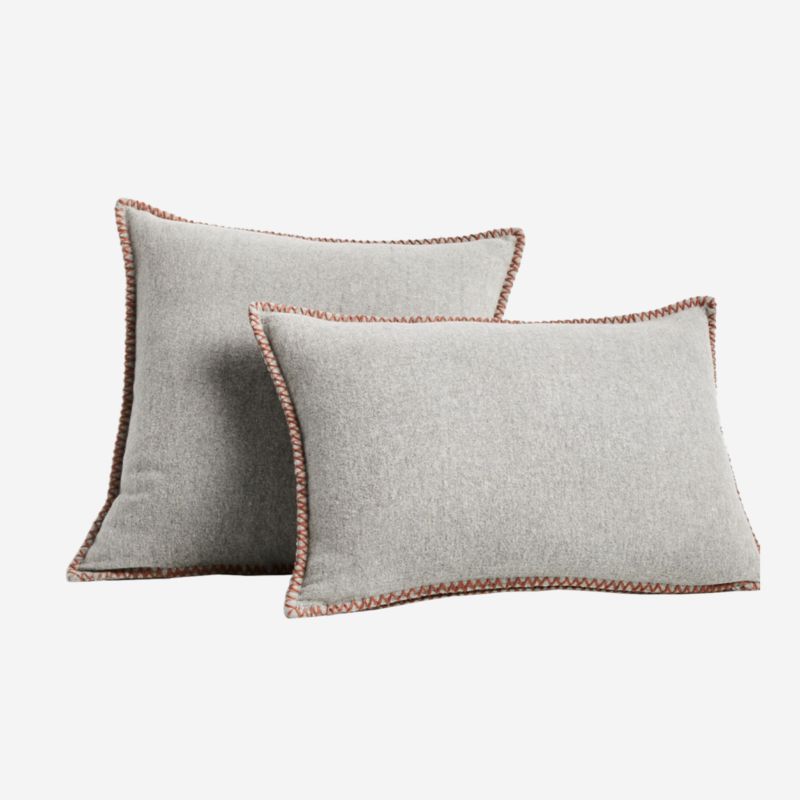 Ivory & Grey Throw Pillows