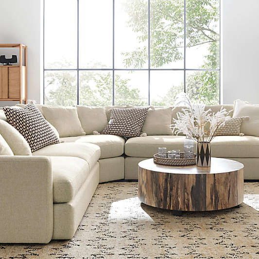 Dillon Spalted Primavera Wood 40" Round Coffee Table