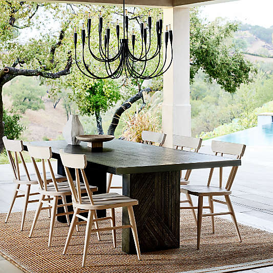 Dunewood Charcoal Dining Table (65"-116")