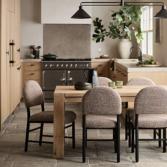Terra 65" Natural White Oak Solid Wood Dining Table