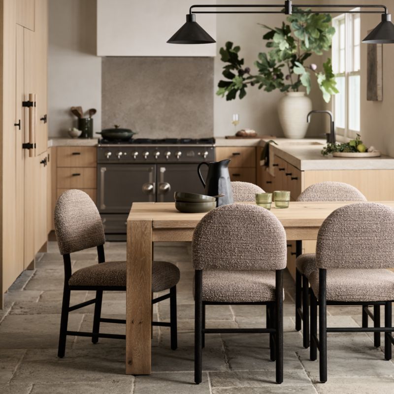 Terra 90" Natural White Oak Solid Wood Dining Table
