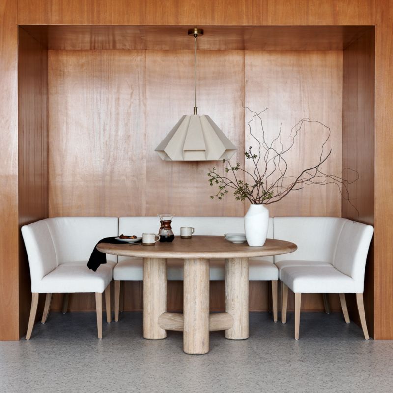 Henrik 60" Natural Oak Wood Round Dining Table - image 3 of 9