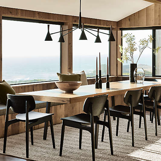 Lakin White Oak Wood Extendable Dining Table (61"-119")