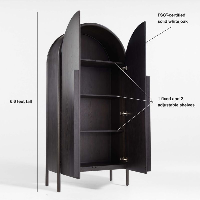 Annie Charcoal Brown Storage Cabinet by Leanne Ford - image 6 of 18