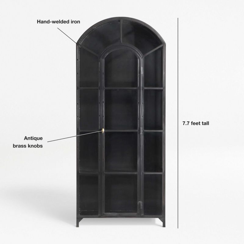 Ventana Black Glass Display Storage Cabinet - image 4 of 15