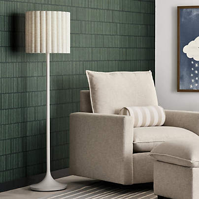 Emme Pleated Linen Kids Floor Lamp