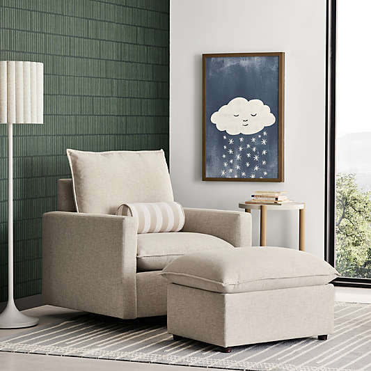 Harbour Natural Flange Nursery Swivel Glider Chair