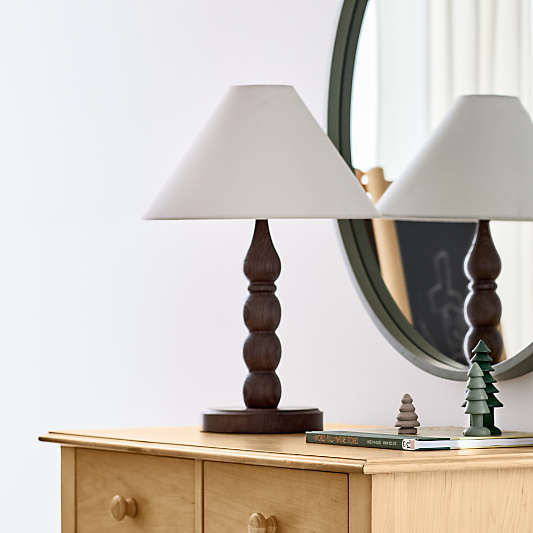 Jenny Lind Deep Brown Wood Kids Table Lamp