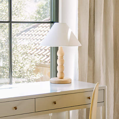 Jenny Lind Maple Wood Kids Table Lamp