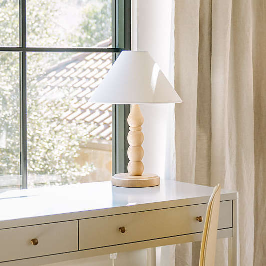 Jenny Lind Maple Wood Kids Table Lamp