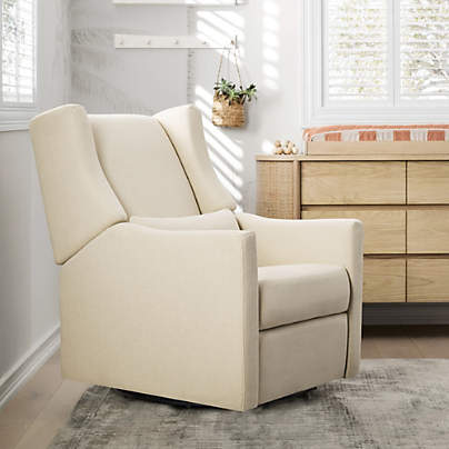 Babyletto Kiwi Cream Electronic Swivel Glider Power Recliner Nursery Chair