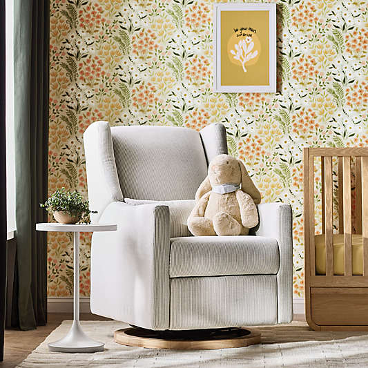 Babyletto Kiwi Striped Grey Nursery Glider Recliner Chair